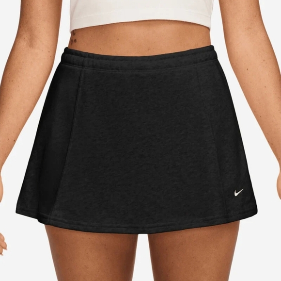 Nike Pants - Nike Black Terry Knit Sweatshirt Sport Skort XL NWT